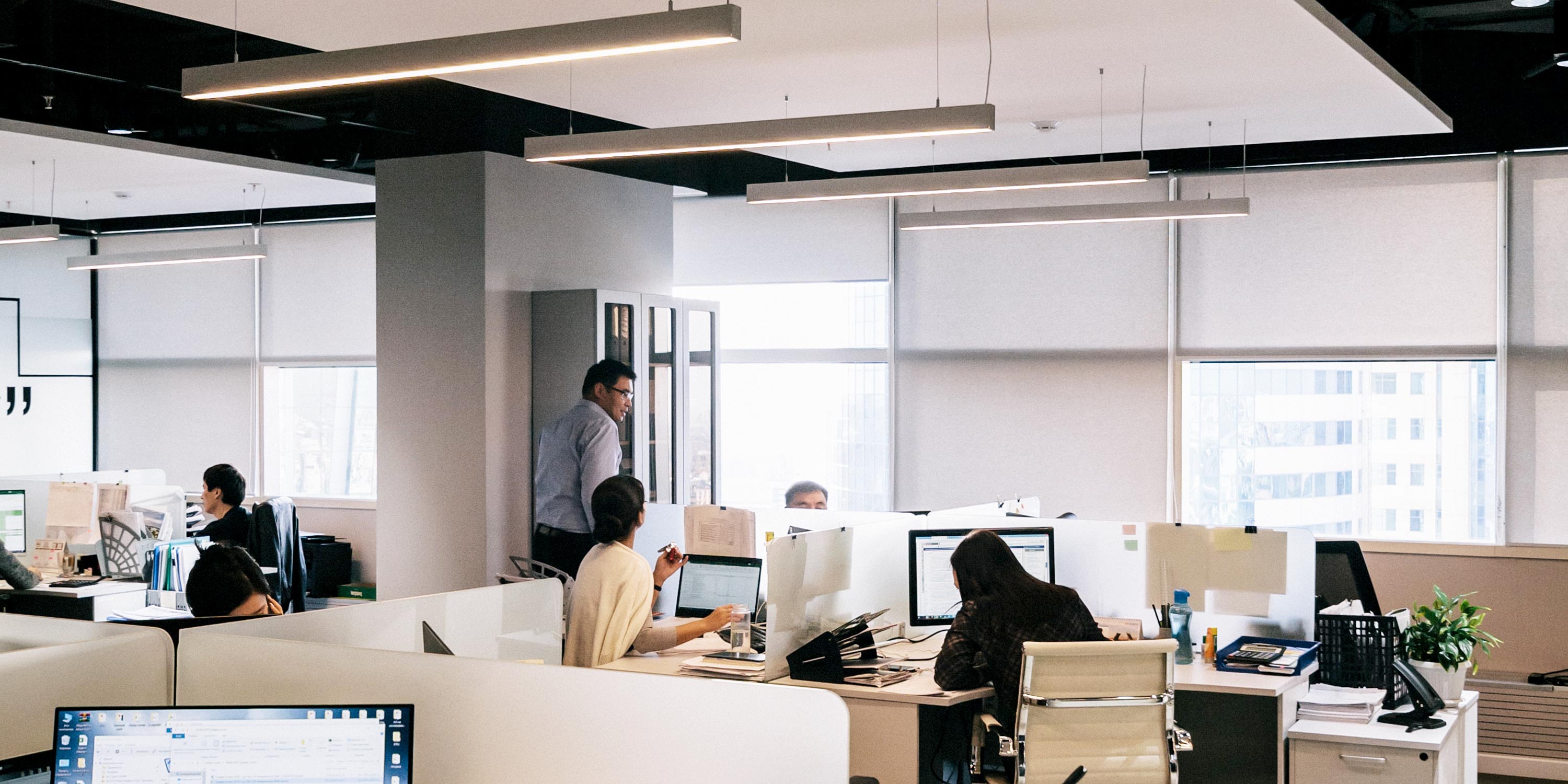 professional office space with bright modern feel