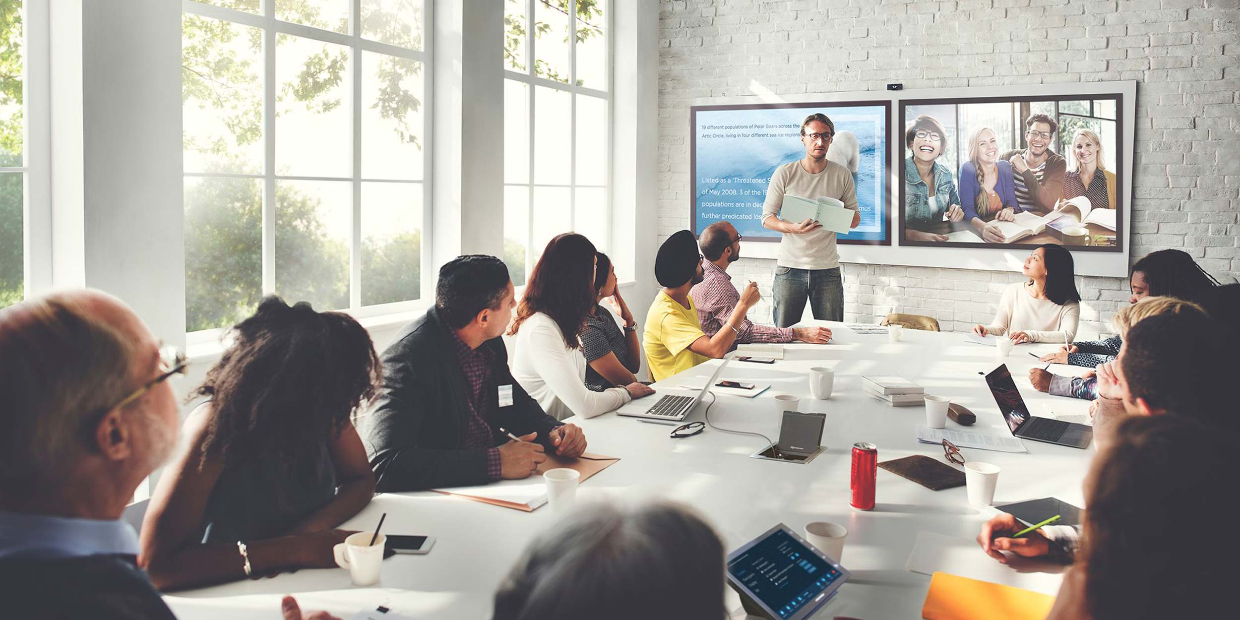 conference room with a meeting and crestron technology