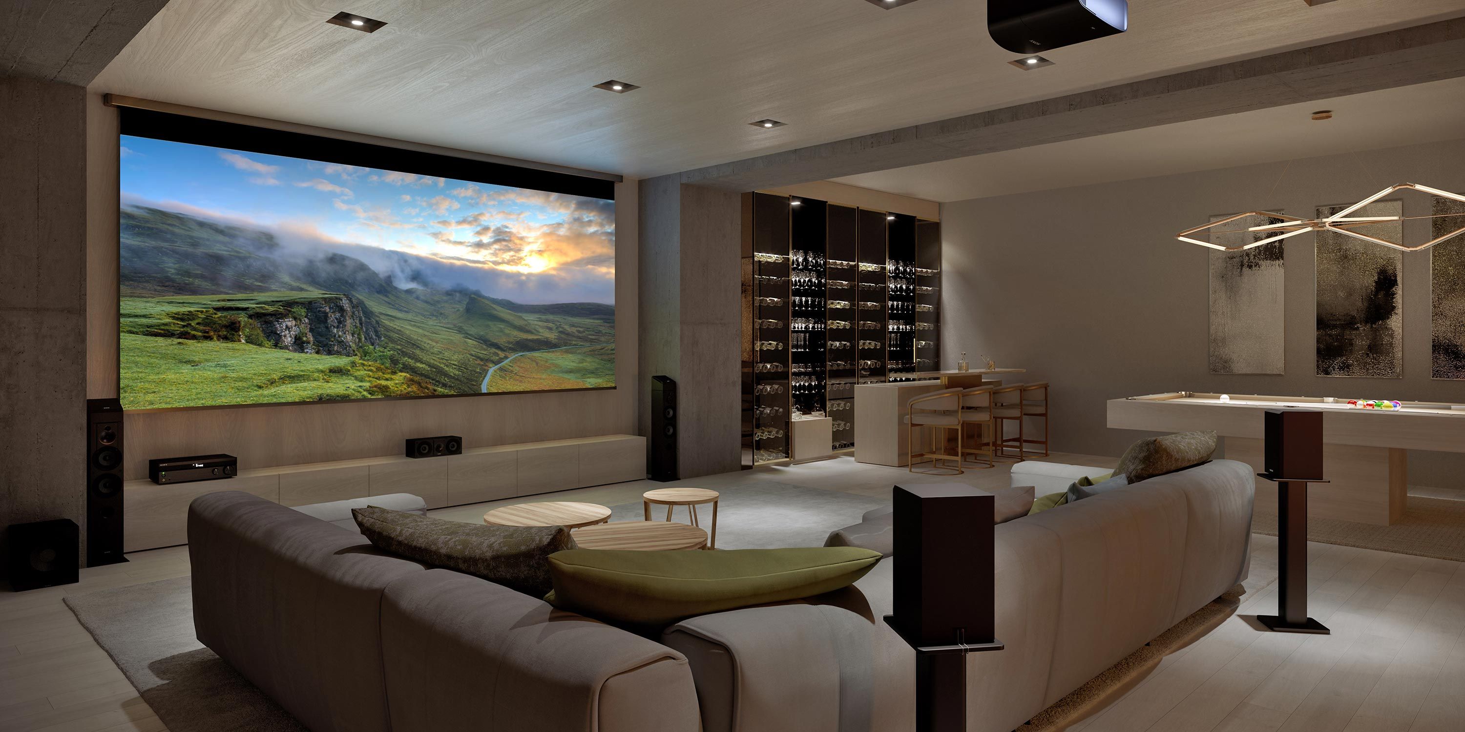 Sony technology in a home game room